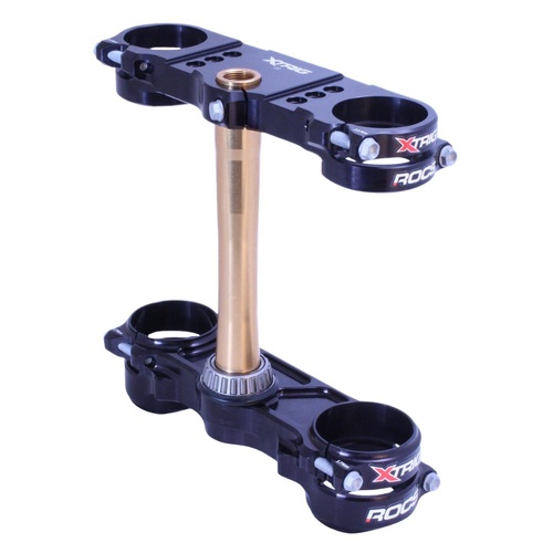 Xtrig Husqvarna TC 125 2023-2026 Black Triple Clamps ROCS Tech WP48 Offset 22mm