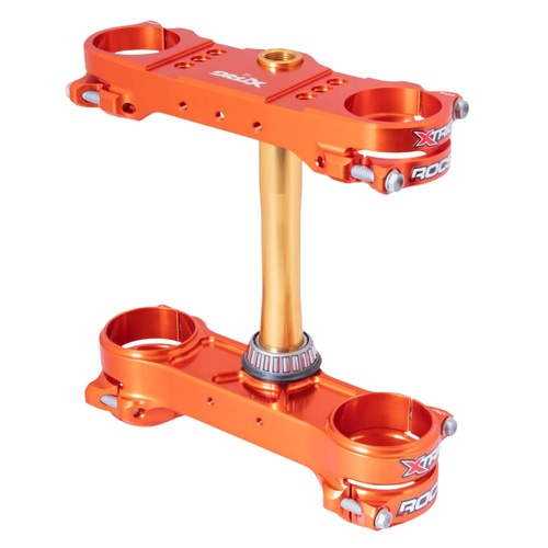 Xtrig KTM 50 SX 2017-2020 Orange Triple Clamps ROCS Tech Offset 22mm (40504004)
