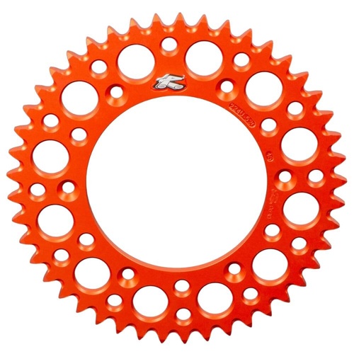 Renthal Orange Ultralight Grooved Rear Sprocket (45T) (441U-428-45GPOR)