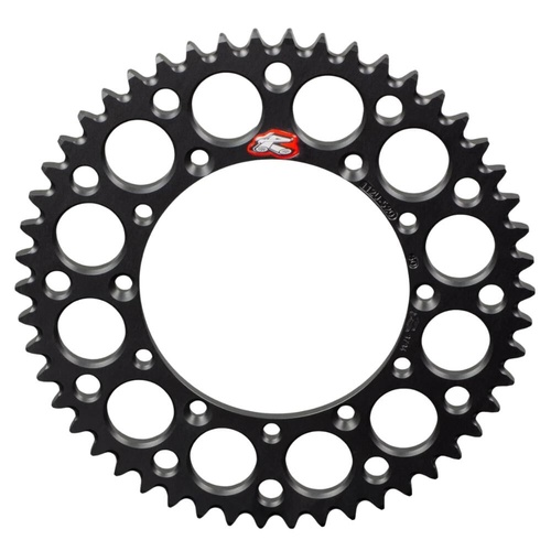 Renthal Black Ultralight Grooved Rear Sprocket (51T) (522U-520-51GPBK)