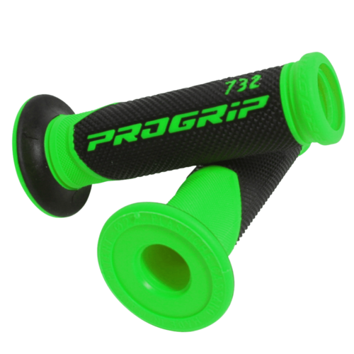 Progrip Fluro Green Dual Density 732 Open End Grips