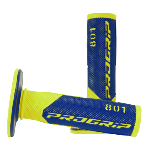 Progrip Fluro Yellow/Blue Dual Density 801 Half Waffle Grip