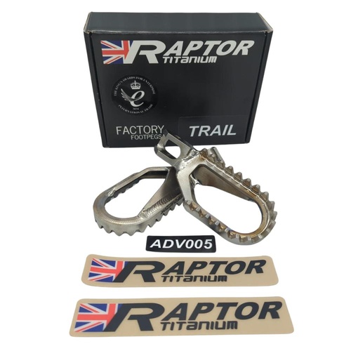 Raptor Titanium BMW R 1300 GS 2024-2026 Adventure Trail Top Footpegs (Standard)