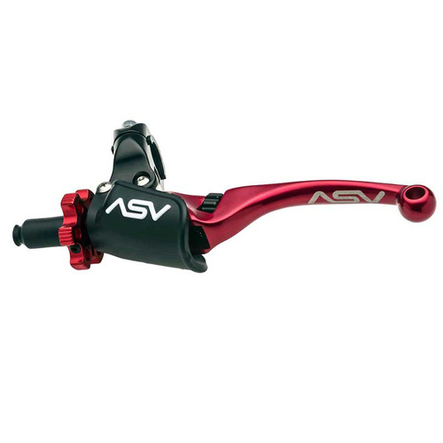 ASV Honda TRX 250 R 1987-1989 Red F4 Long Off Road Clutch Lever (with Pro Perch)