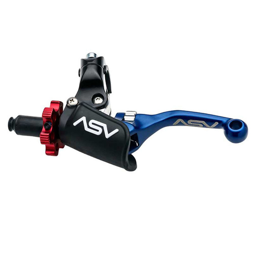 ASV Honda TRX 250 R 1987-1989 Blue F4 Shorty Off Road Clutch Lever (with Pro Perch)