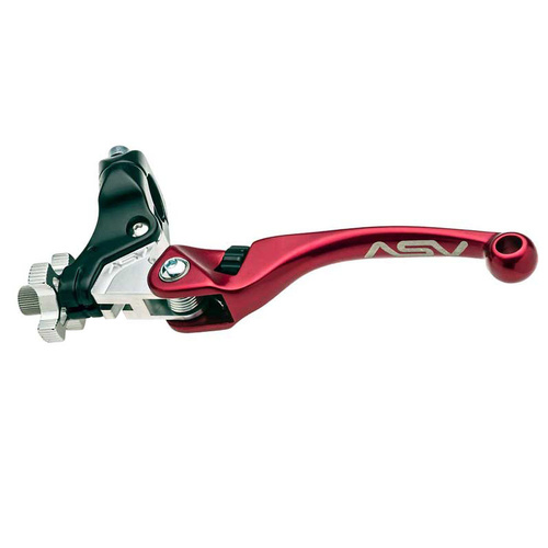 ASV Honda TRX 250 R 1987-1989 Red F4 Long Off Road Clutch Lever (with Standard Perch)