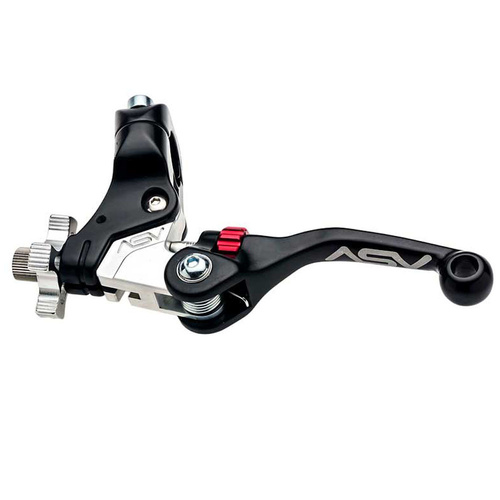 ASV Kawasaki Black F4 Shorty Off Road Clutch Lever - KLX 250 R 2006-2007 (with Standard Perch)