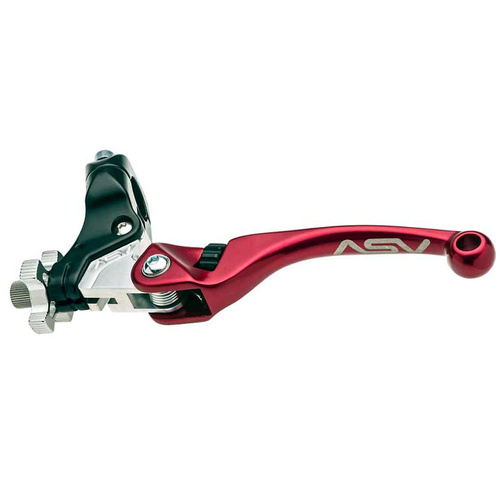 ASV Honda TRX 250 R 1987-1989 Red F4 Shorty Off Road Clutch Lever (with Standard Perch)