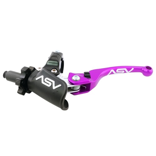 ASV Yamaha TT-R 125 2005-2026 Purple F4 Long Off Road Clutch Lever (with Pro Perch)