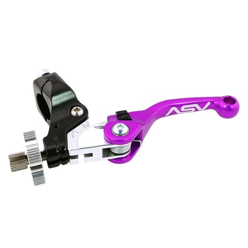 ASV Yamaha RAPTOR 700 2006-2025 Purple F4 Long Off Road Clutch Lever (with Standard Perch)