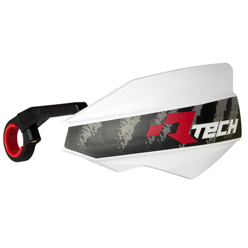 Rtech White Vertigo Bicycle Handguards - Includes Mounting Kit