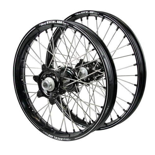 Gas Gas Talon Carbon Fibre Black Hubs / A60 Black Rims Wheel Set