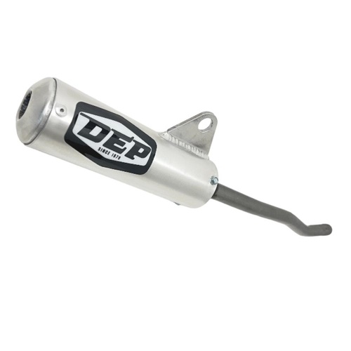 DEP Pipes Honda Silver 2 Stroke MX Silencer - CR 80 R 1987-1990
