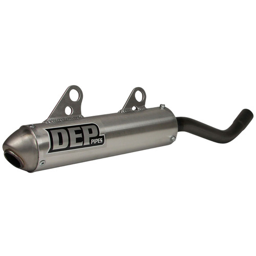 DEP Pipes Kawasaki Silver 2 Stroke Shorty Silencer - KX 125 2003-On