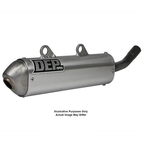 DEP Pipes Kawasaki Silver 2 Stroke MX Silencer - KX 100 1991