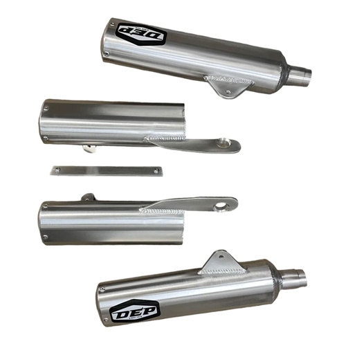 DEP Pipes Suzuki Silver 2 Stroke Sports Road Silencer - RG 500 1985-1987 (Set of 4)