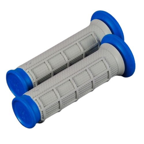 Renthal Grey / Blue Dual Compound Diamond/Waffle ATV Grips