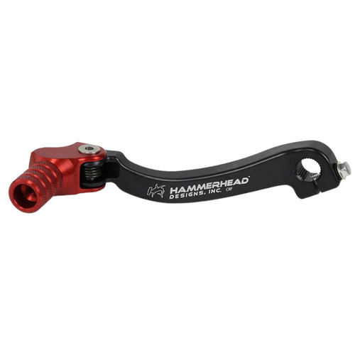 Hammerhead KTM 525 XC-G 2006 Red Gear Lever With Customisable Knurled Tip +10mm (boot size 11-12)