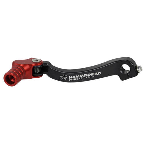 Hammerhead KTM 450 SXS 2003-2004 Red Gear Lever With Customisable Knurled Tip +10mm (boot size 11-12)