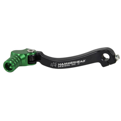Hammerhead KTM 450 SXS 2003-2004 Green Gear Lever With Customisable Knurled Tip +10mm (boot size 11-12)
