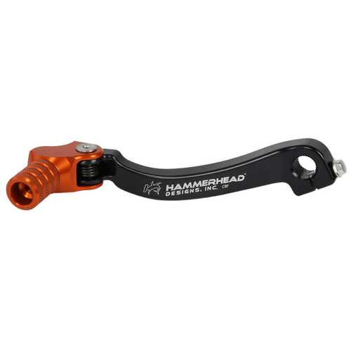Hammerhead KTM 450 SX-F 2003 Orange Gear Lever With Customisable Knurled Tip +15mm (boot size 13)