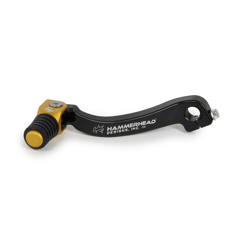 Hammerhead KTM Gold Gear Lever With Customisable Rubber Tip 125 EXC 2001-2006 -5mm (boot size 7)