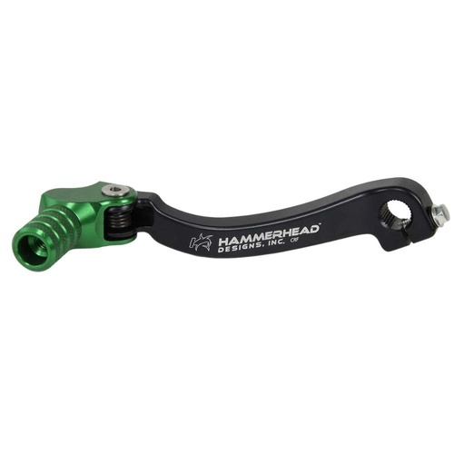 Hammerhead Husqvarna FC 250 2014-2016 Green Gear Lever With Customisable Knurled Tip +10mm (boot size 11-12)