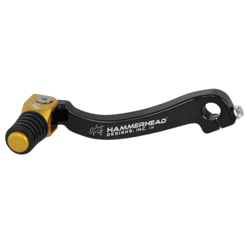 Hammerhead KTM 690 SMC-R 2019-2021 Gold Gear Lever With Customisable Rubber Tip +15mm (boot size 13)