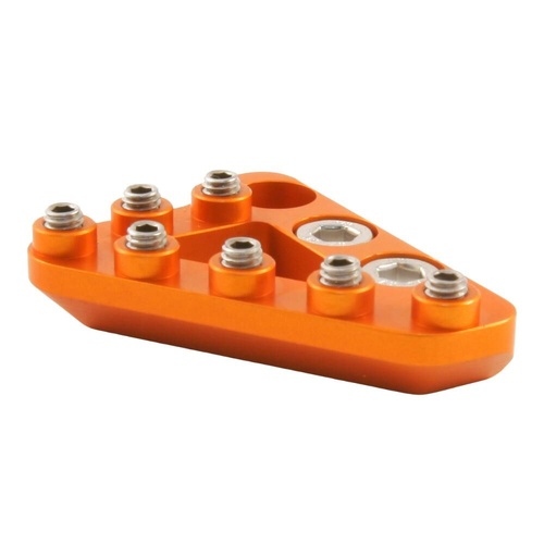 Hammerhead Orange Standard Aluminium Rear Brake Pedal Tip