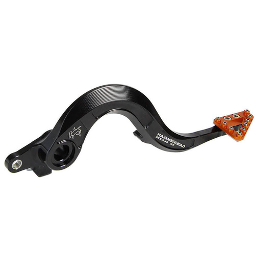 Hammerhead Yamaha YZ 450 F 2023-2026 CNC Alloy Orange Brake Pedals Large Tip