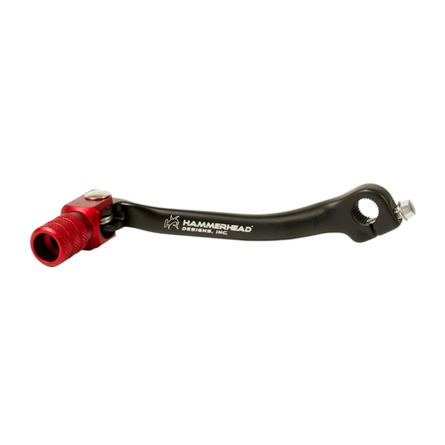 Hammerhead Yamaha YZ 65 2018-2026 Black/Red Forged Gear Lever Knurled Tip (+10mm)