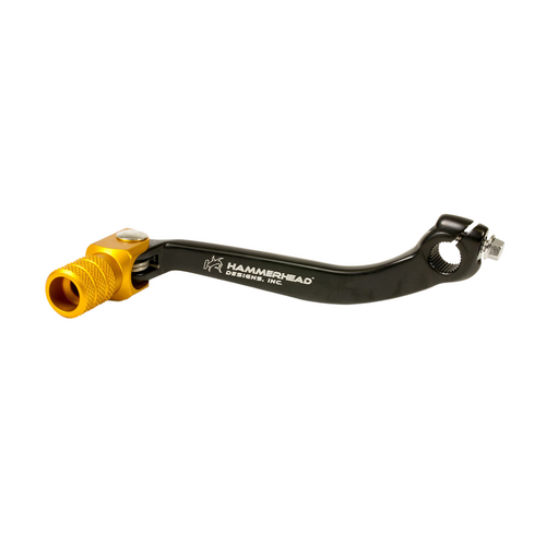 Hammerhead Suzuki DR-Z 400 SM 2018-2024 Black/Gold Forged Gear Lever Knurled Tip (+20mm)