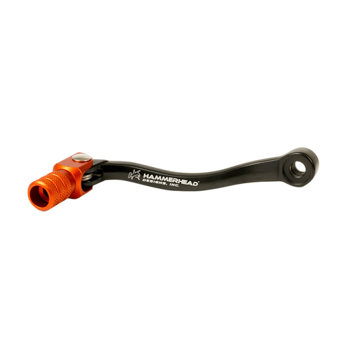 Hammerhead KTM 500 XCF-W 2012-2016 Black/Orange Forged Gear Lever Knurled Tip (+20mm)