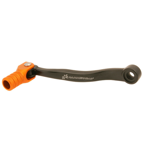 Hammerhead KTM 250 XC-W 2024-2025 Black/Orange Forged Gear Lever Knurled Tip (+0mm)