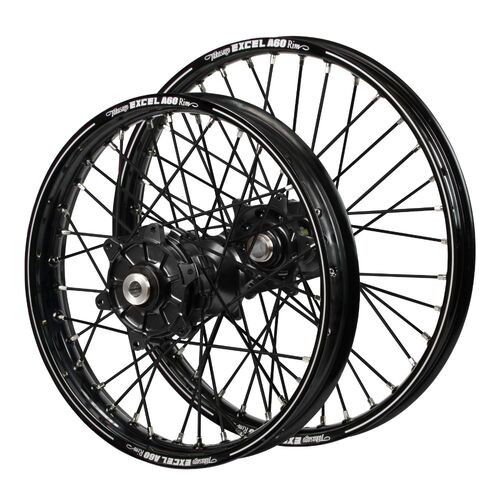 Honda Haan Cush Drive Black Hubs / A60 Black Rims / Black Spokes Wheel Set