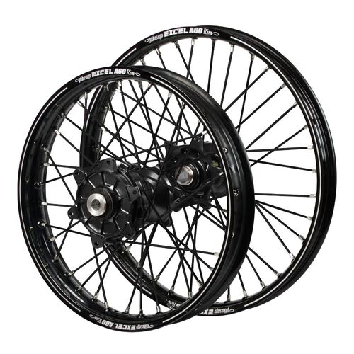 Husqvarna Haan Cush Drive Black Hubs / A60 Black Rims / Black Spokes Wheel Set FC 450 ROCKSTAR EDITION 2018-2021 (21*1.6 / 18*2.15)