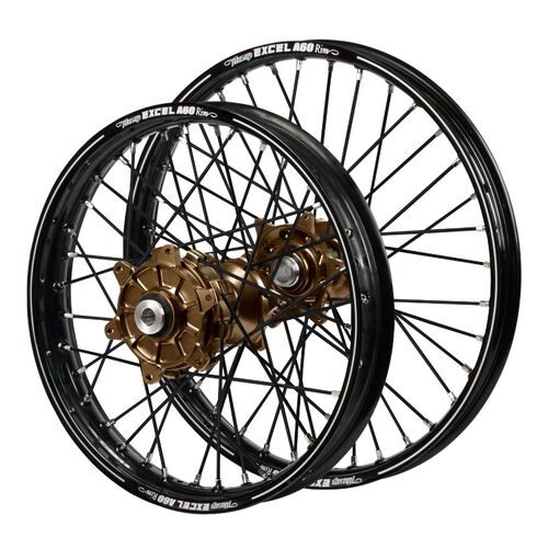 Husaberg Haan Cush Drive Magnesium Hubs / A60 Black Rims / Black Spokes Wheel Set