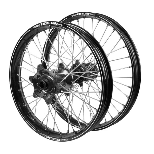 Gas Gas Haan Titanium Hubs / A60 Black Rims Wheel Set MC 300 2024-2025 (21*1.60 / 18*2.15)
