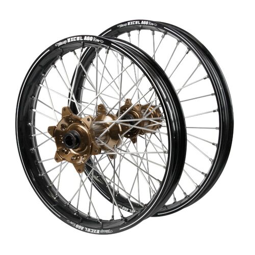 Suzuki Haan Magnesium Hubs / A60 Black Rims Wheel Set
