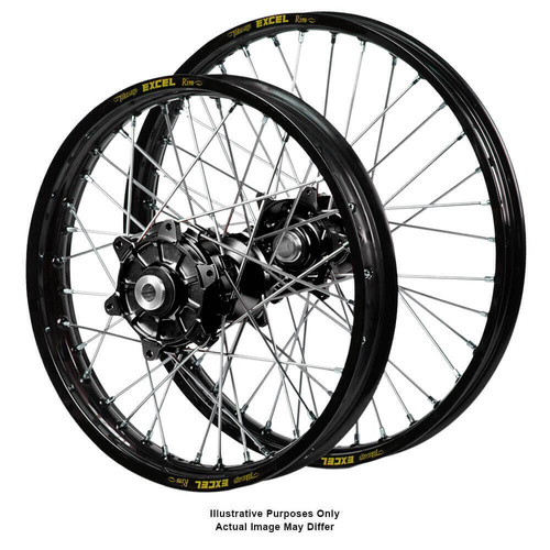 Ducati Adventure Haan Black Hubs / Excel Black Rims Wheel Set