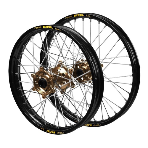 Ducati 450 MX 2025-2026 (21*1.60 / 18*2.15) Haan Magnesium Hubs / Excel Black Rims Wheel Set