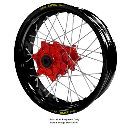 Honda Africa Twin CRF1000L Adventure Haan Red Hubs / Excel Black Rims Rear Wheel CRF 1000 L 2015-2024 (17*4.25)