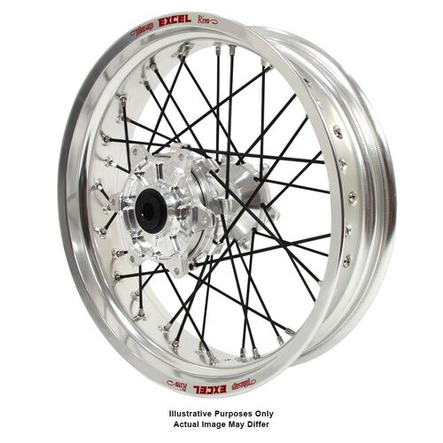 Honda Africa Twin CRF1000L Adventure Haan Silver Hubs / Excel Silver Rims / Black Spokes Rear Wheel