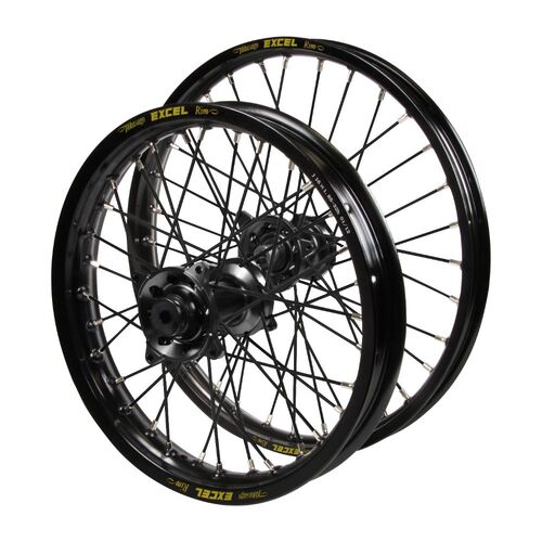 Kawasaki Haan Black Hubs / Excel JNR Black Rims / Black Spokes Wheel Set