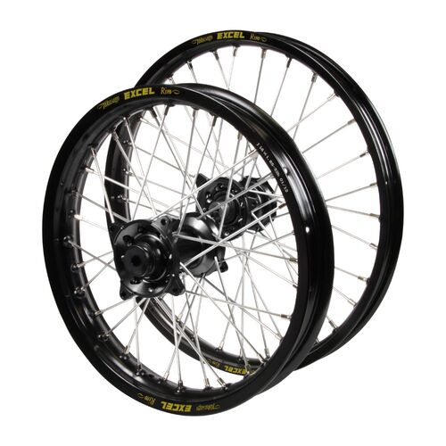 Gas Gas Haan Black Hubs / Excel JNR Black Rims Wheel Set MC 65 2021-2024 (14*1.60 / 12*1.60)