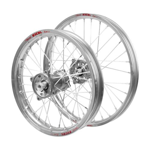 Husqvarna Haan Silver Hubs / Excel JNR Silver Rims Wheel Set