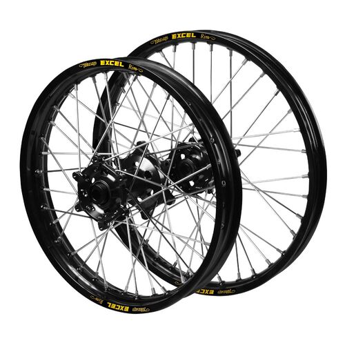 Husqvarna Haan Black Hubs / Excel Black Rims Wheel Set FC 450 ROCKSTAR EDITION 2018-2021 (21*1.6 / 18*2.15)
