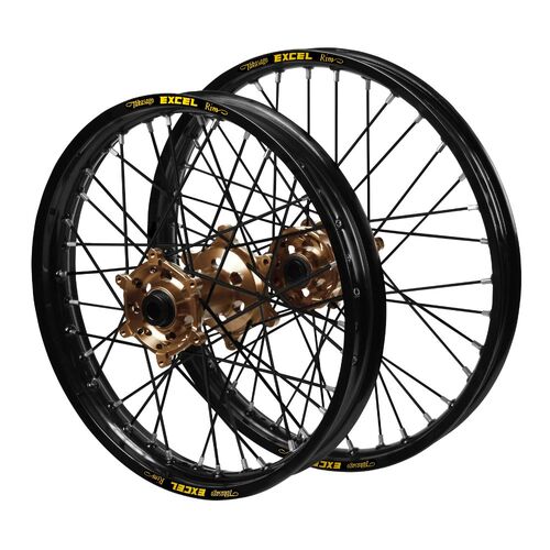 Gas Gas Haan Magnesium Hubs / Excel Black Rims / Black Spokes Wheel Set