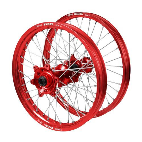 Gas Gas Haan Red Hubs / Excel Red Rims Wheel Set