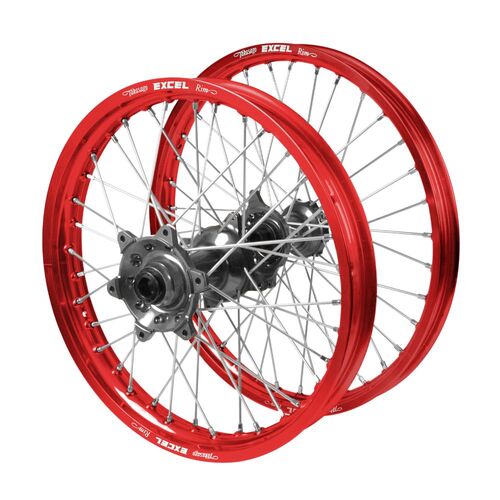 Gas Gas Haan Titanium Hubs / Excel Red Rims Wheel Set